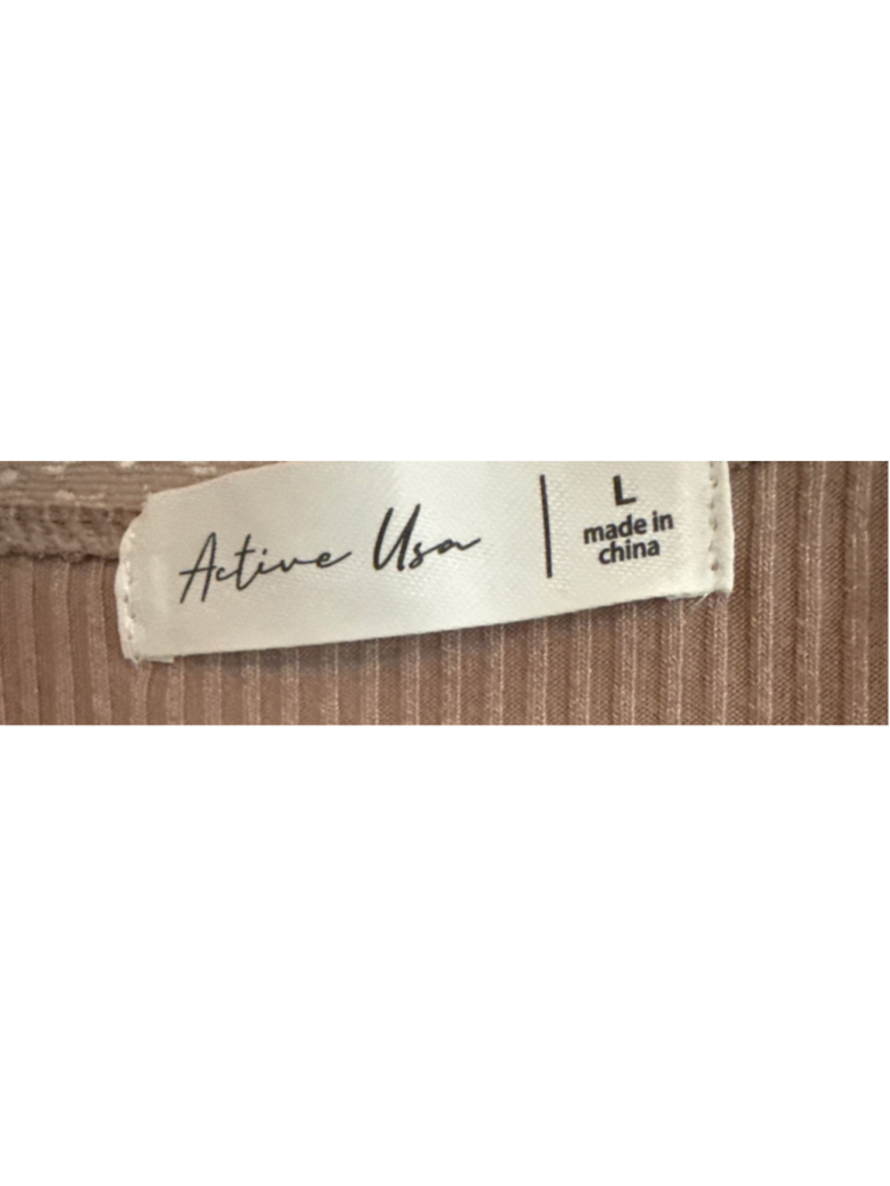 Active Usa Long Sleeve Tee L Brown - Picture 3 of 3